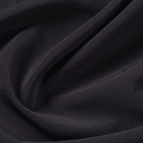Polyester Stretch ITY Knit Fabric, 201 gsm, 160 cm — Black