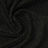 Black Glitter-Stripe Rib Knit, Poly-Metallic — photo 2