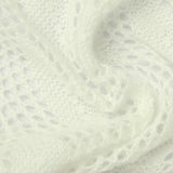 Cream Openwork Pointelle Knit, Polyester — photo 2