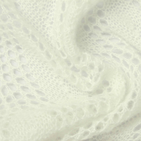 Cream Openwork Pointelle Knit, Polyester, 150 gsm