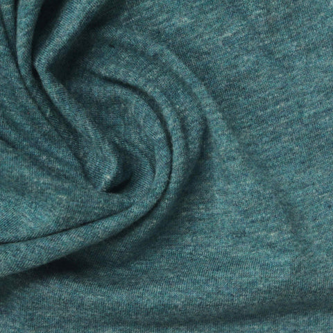 Teal Marl Jersey Knit, Cotton