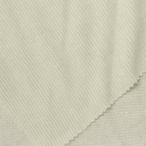 Polyester Metallic Chunky Knit Fabric, 185 gsm, 165 cm — Beige