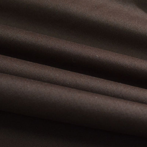 Cotton Stretch Poplin Fabric, 120 gsm, 125 cm — Brown