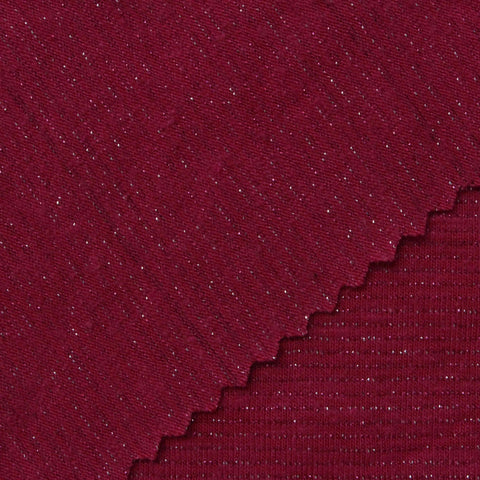 Burgundy Glitter-Stripe Knit