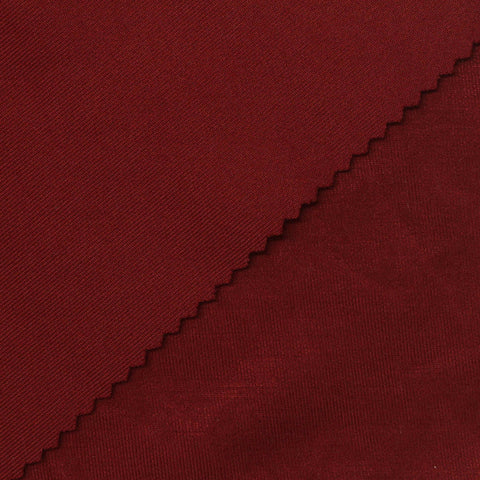 Polyester Viscose Stretch Scuba Knit Fabric, 278 gsm, 180 cm — Red