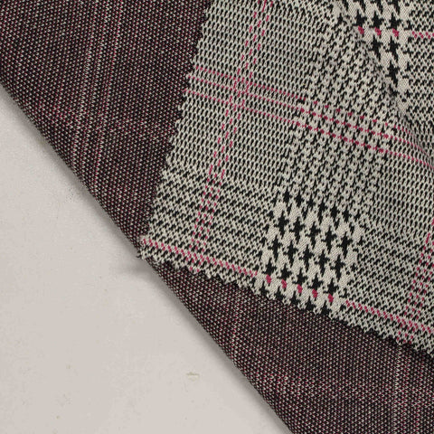 Black Houndstooth Jacquard, Viscose