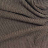 Brown Vertical-Stripe Rib Knit, Tencel Lyocell — photo 2