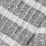Dark Grey Horizontal-Stripe Rib Knit, Poly-Viscose — photo 2