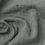 Grey Tone-on-Tone Square Waffle Knit, Cotton-Poly — photo 2