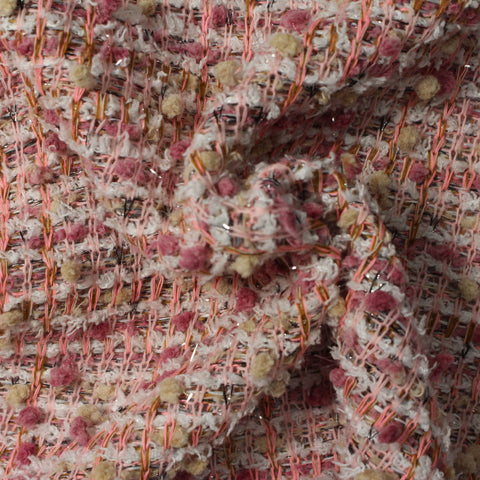 Pink Flecks Chunky Knit, Polyester