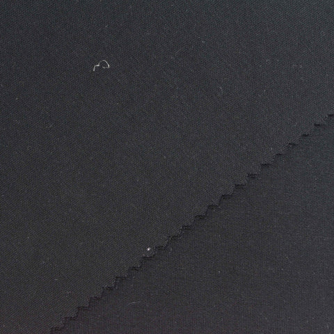 Viscose Nylon Stretch Scuba Knit Fabric, 400 gsm — Black