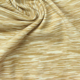 Light Brown Horizontal-Stripe Jersey Knit, Cotton — photo 2