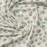 Pink Leaves Milk Silk Knit, Polyester — photo 2