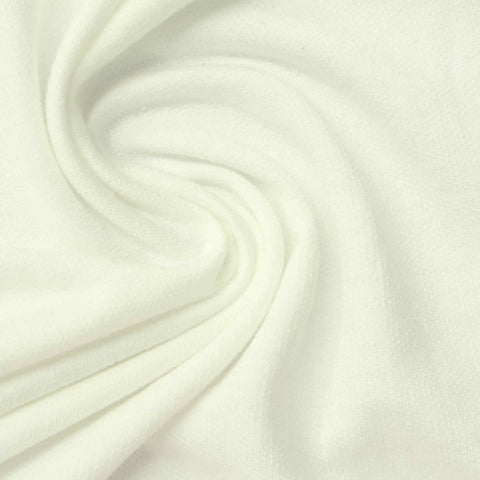 Polyester Cotton French Terry Fabric, 210 gsm, 165 cm — White