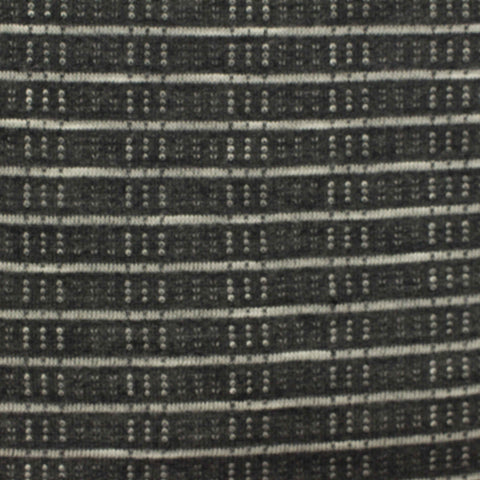 Dark Grey Textured-Stripe Jacquard, Poly-Viscose