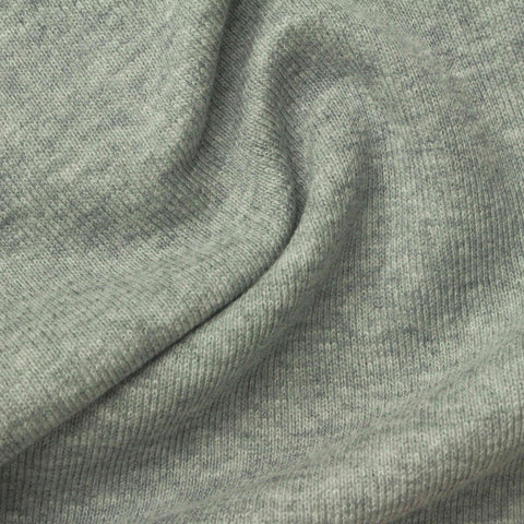 Heather Grey Marl Rib Knit, Cotton-Poly, 320 gsm