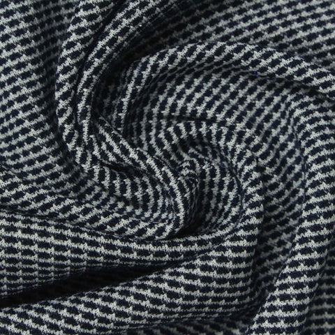 Dark Blue Geometric Jacquard, Polyester, 180 gsm, 185 cm