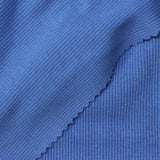 Cotton Polyester Stretch Rib Knit Fabric, 360 gsm, 130 cm — Blue — photo 2