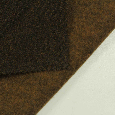 Dark Brown Marl French Terry, Cotton-Poly, 340 gsm