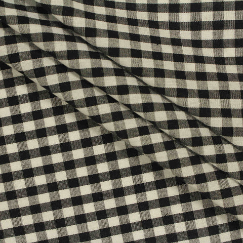 Black Check Woven, Cotton, 110 gsm, 145 cm, ref EF-206206