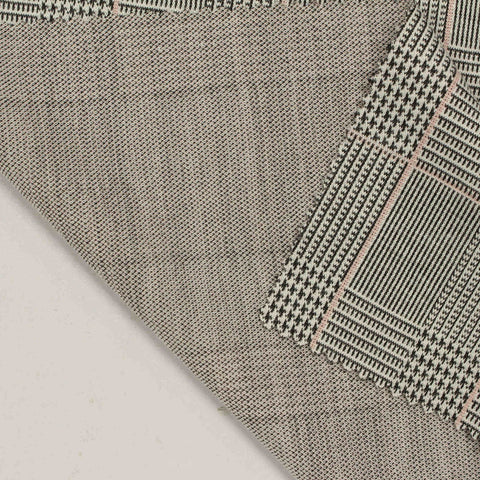 Black Plaid Jacquard, Polyester, 260 gsm, 165 cm, ref EF-211203