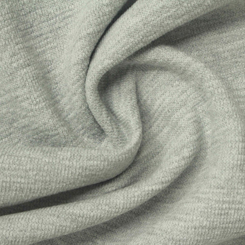 Light Grey Heather French Terry, Cotton-Poly, 210 gsm