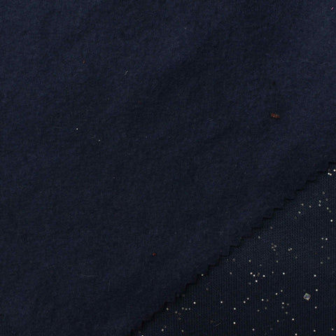 Silver Glitter-Dot French Terry, Cotton-Poly