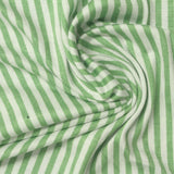 Green Stripes Jersey Knit, Viscose — photo 2