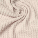 Brushed Polyester Viscose Stretch Waffle Knit Fabric, 220 gsm, 160 cm — Beige — photo 2