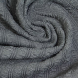 Polyester Stretch Rib Knit Fabric, 290 gsm, 165 cm — Grey — photo 2