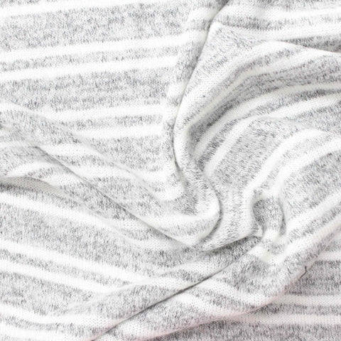 Grey Marl Chunky Knit, Viscose-Poly, 164 gsm