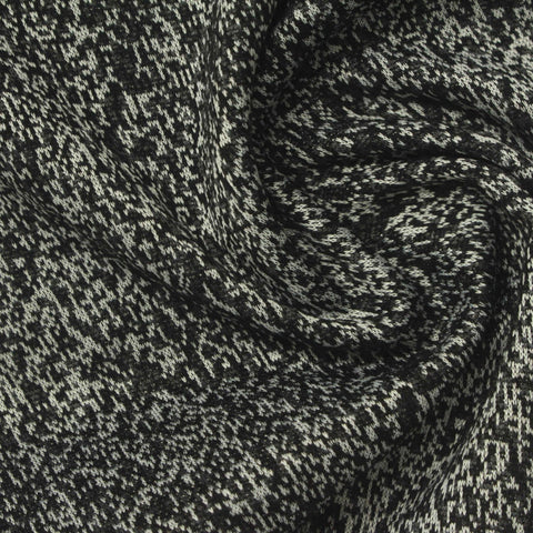Black Marl Interlock Knit, Polyester