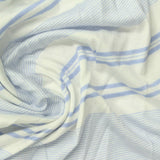 Blue Stripes Jersey Knit, Viscose — photo 2