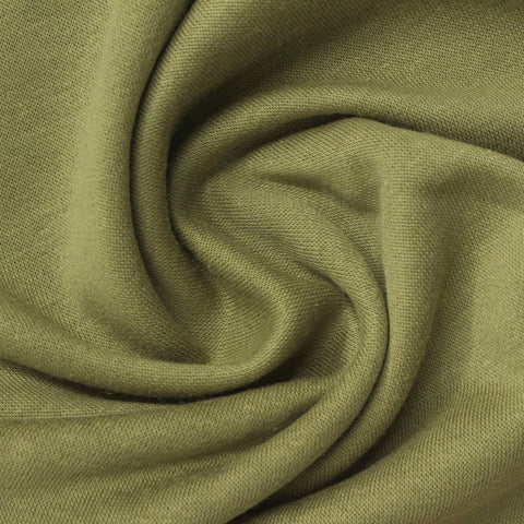 Cotton Polyester French Terry Fabric, 260 gsm, 175 cm — Khaki