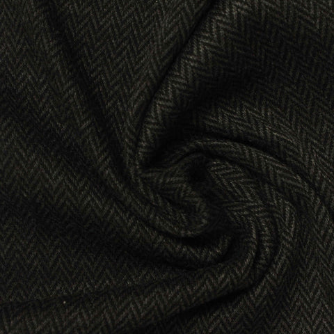 Dark Grey Herringbone Jacquard, Polyester, 210 gsm