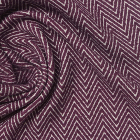 Purple Zigzag Chunky Knit, Polyester