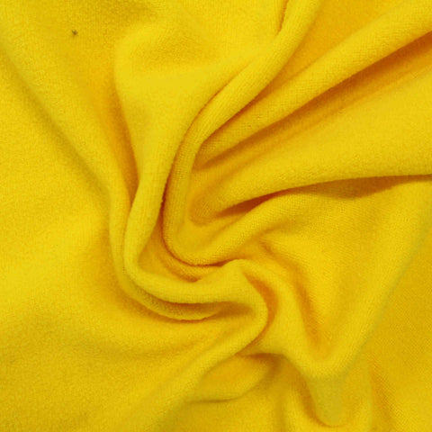 100% Polyester Fleece Fabric, 160 gsm, 165 cm — Yellow