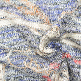 Blue Abstract Chunky Knit, Viscose-Poly — photo 2