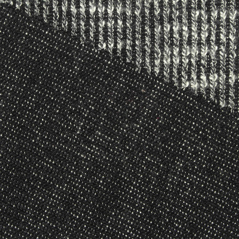 Black Heather Rib Knit, Poly-Cotton
