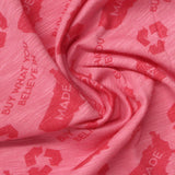 Printed Modal Cotton Stretch Jersey Knit Fabric, 161 gsm, 188 cm — Pink — photo 2