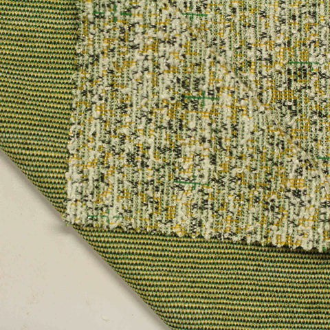 Light Green Marl Bouclé, Poly-Viscose