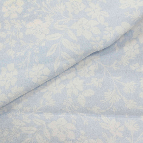 Blue Floral Woven, Viscose, 127 gsm