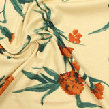 Orange Flowers Knit, Viscose — photo 2