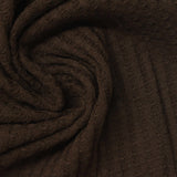 Brushed Polyester Viscose Stretch Waffle Knit Fabric, 236 gsm, 154 cm — Brown — photo 2