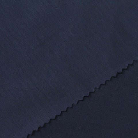 Tencel Lyocell Stretch Interlock Knit Fabric, 185 gsm, 165 cm — Navy