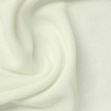 Polyester Viscose Rib Knit Fabric, 200 gsm, 170 cm — White — photo 2