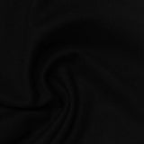 Polyester Stretch Rib Knit Fabric, 284 gsm, 160 cm — Black — photo 2
