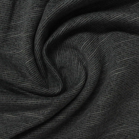 Dark Grey Marl Jersey Knit, Polyester, 237 gsm