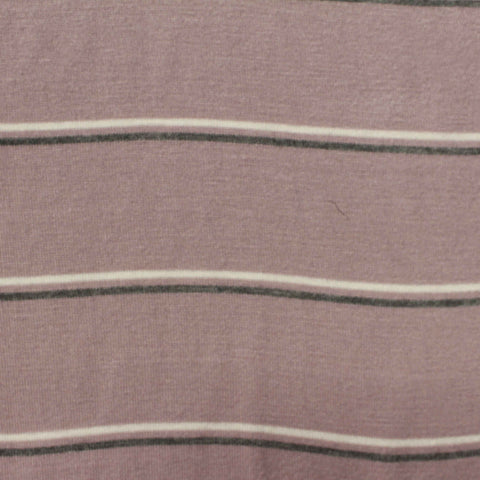 Striped Viscose Stretch Jersey Knit Fabric, 175 gsm, 160 cm — Purple
