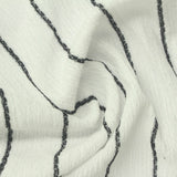 Black Vertical-Stripe Crepe, Polyester — photo 2